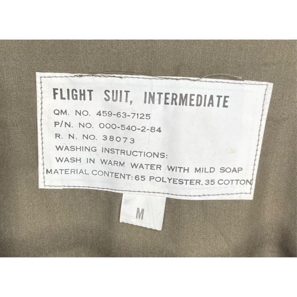 Flight Suit Work Coveralls Air Force Overalls Utility Jump Military Medium Green - Picture 8 of 8